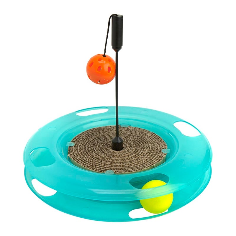 Kitty City Swat Track Cat Toy, 3 Toys in 1 Cat Toy for Cat and Kitty, 10.5" x 12.00" x 12.00, CM-0209-CS01 - Image 4